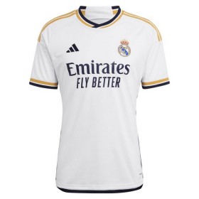 Camisola Real Madrid Bellingham 5 Criança Equipamento Principal 2023-24 Manga Curta